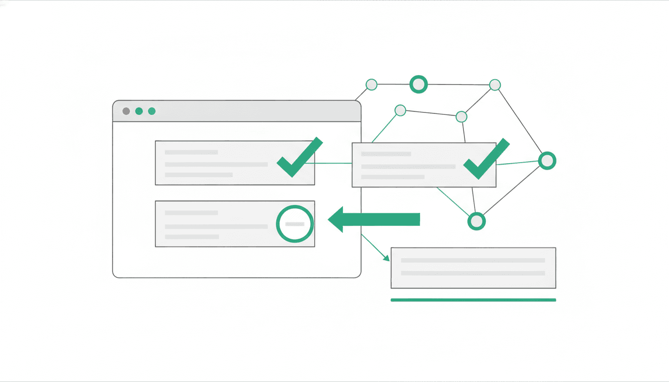 A checklist of Bing readiness items with most passing and one missing