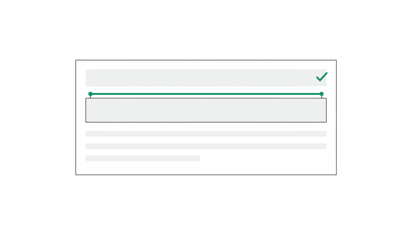 A search result preview with the title length measured